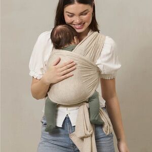 Solly Baby Cream Striped Wrap Carrier